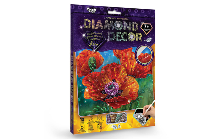 Набір для творчості DD-01-01,02..07,09,10,11 "DIAMOND DECOR" DANKO - Зображення 2