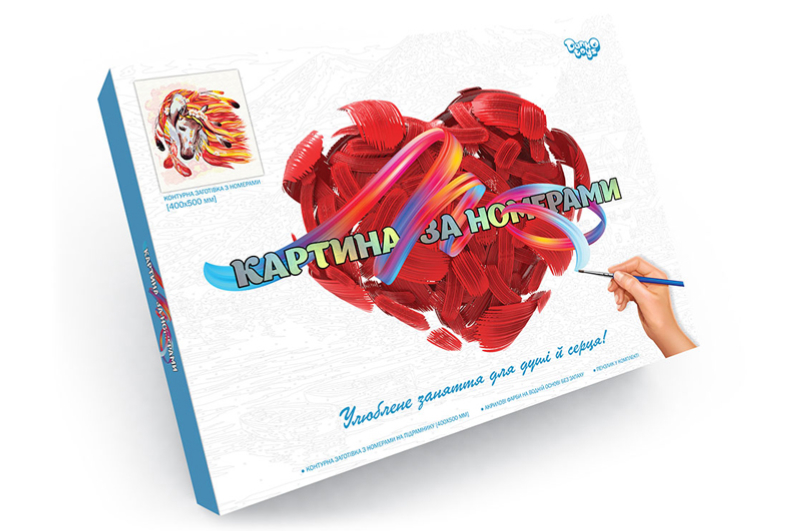 Набір для розпису по номерах 40x50 см KpN-01-01U.02U...10U "PAINTING BY NUMBERS" в коробці DANKO - Зображення 7