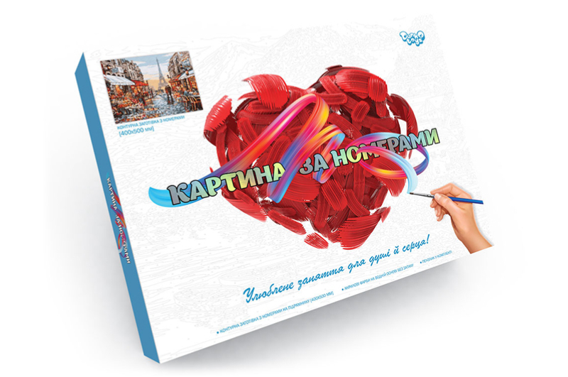 Набір для розпису по номерах 40x50 см KpN-01-01U.02U...10U "PAINTING BY NUMBERS" в коробці DANKO - Зображення 9