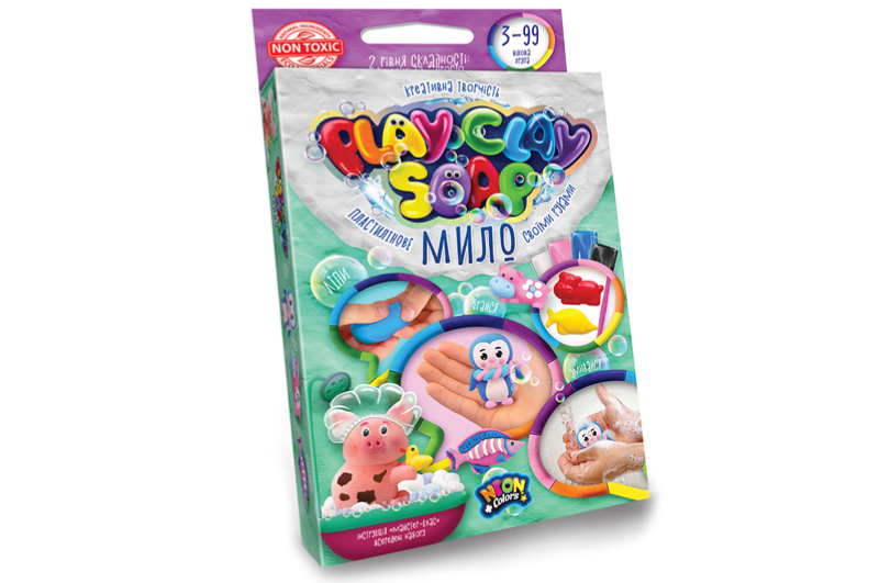 Набір для творчості PCS-02-01U,02U,03U,04U "Пластилінове Мило "PLAY CLAY SOAP" малий DANKO - Зображення 3