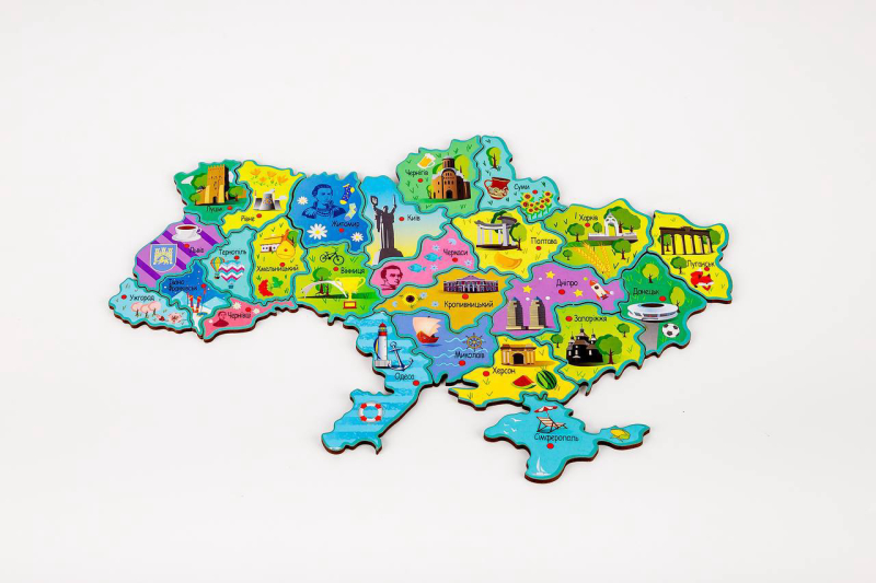 Пазл Мапа України на магніті PuzA4-22926 PuzzleOk - Зображення 2