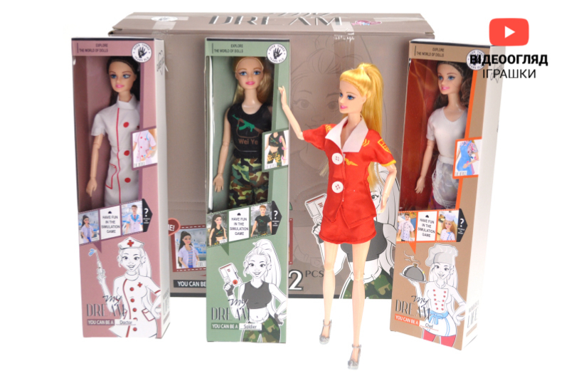 Лялька LD6008 "My Dream" "Професії" 12шт в блоці р.35x16x32см YG Toys - Зображення 2