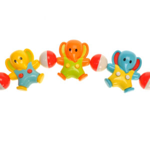 Брязкальце на коляску 6356B "Слоники" в кульку р.40x10x2 см YG Toys