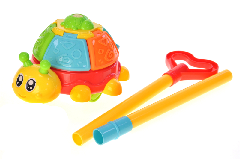Каталка A0510 "Жук" з ручкою, в сітці р.20x16x16 см YG Toys - Зображення 2