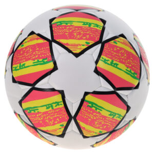 М'яч футбольний 62/5259-2 "UCL" біла зірка з червоно-жовтим 5"