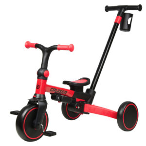 Триколісний біговел 3 в 1 Maraton Tri-cycle Cruiser Milano 001 red з батьківською ручкою