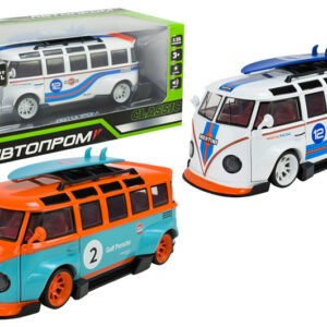 Машина металева AP74242 1:32 Volkswagen t1 bus,2 кольори батар,світло,звук,відкр.двері,короб. АВТОПРОМ