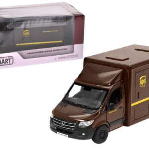 Модель легкова MERCEDES-BENZ Sprinter (UPS Edition) 5'' KT5476W металева, інерц., відкр.двері, в коробці