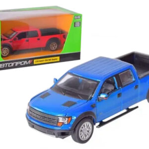 Машина металева 68363 Ford F-150 SVT Raptor, 1:34 на батарейках, світло, звук, відкриваються двері, в коробці 20 x11x10 см Автопром"