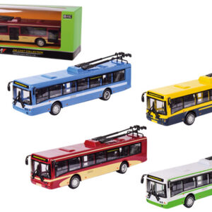 Тролейбус 6407ABCD металевий, 1:72,4 кольори, коробка 20x6x8 см "Автопром"
