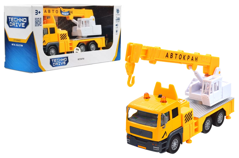 Машина автокран 510253.270 зі світлом і звуком, в коробці TECHNODRIVE