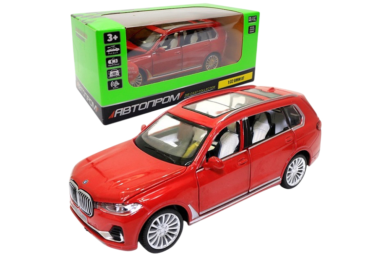 Машина металева 10001 5" BMW X7, відкриваються двері, в коробці 16,5x7x8 см АВТОПРОМ