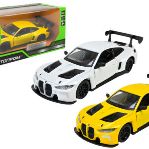 Машина 4377 1:43 BMW M4 GT3, металева, 3 кольори, відкриваються двері, в коробці р. 14,5x6,5x7см "Автопром"
