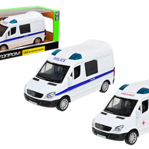 Машина металева АВТОПРОМ 4382 1:53 Mercedes-Benz Sprinter, відкр.двері, короб. 14,5 * 6,5 * 7см