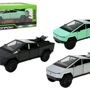 Машина AP7726 Tesla pickups, 1:24 металева, батарейка, світло, звук, відкриваються двері, короб. 28x16x12,8 см АВТОПРОМ