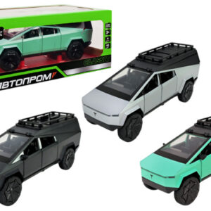 Машина АВТОПРОМ AP7727 Tesla pickups camring,1:24 на батарейках, світло, звук, відкриваються двері, коробка р.28x16x12,8см
