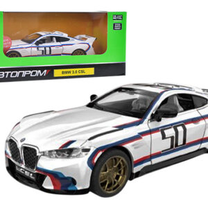 Машина металева АВТОПРОМ 68732A 1:34 "BMW 3.0 CSL" батарейка, світло, звук, відкр.двері, короб.18 * 9 * 8 см