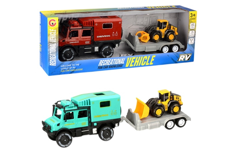 Автовоз 9892-11 інерційний, з трактором, в коробці р.41x9x14,5 см YG Toys