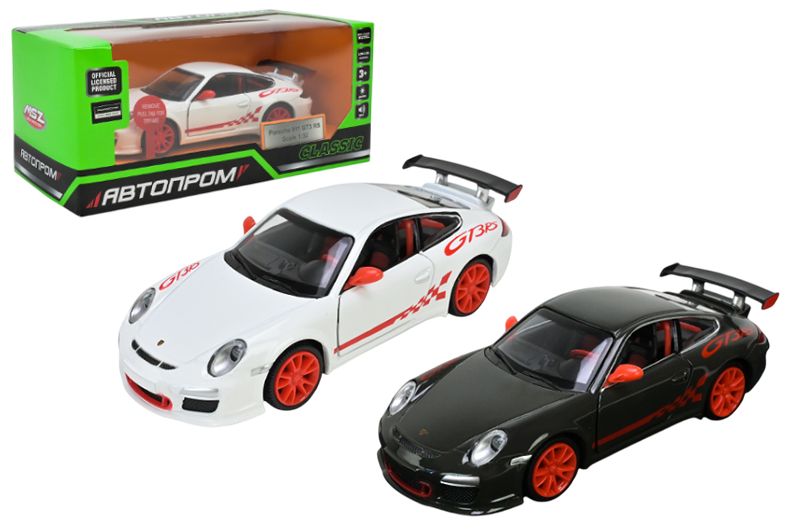 Машина металева "АВТОПРОМ" 68342 1:32 Porsche 911 GT3 RS, батарейка, світло, звук, відкриваються двері, кор. 18*9*8см