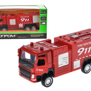 Машина металева "Автопром" 67392 1:72 Volvo Fire Engine, рухомі елементи, в коробці р. 13.5*7*5 см.