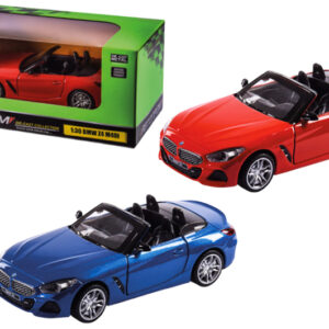 Машина металева 68412 "Автопром", 2 кольори, 1:30 BMW Z4 M40i, на батарейки, світло, звук, відкриваються двері, в коробці р. 18*9*9 см.