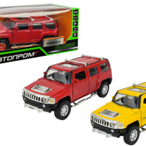 Машина металева 68321 1:32 Hummer H3, на батарейки, світло, звук, відкриваються двері, коробка 18x9x9 см АВТОПРОМ