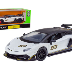 Машина металева 68269A 1:24 "Lamborghini SVJ", на батарейки, світло, звук, відкриваються двері, капот, багажник, коробка 24,5x12x10 см АВТОПРОМ