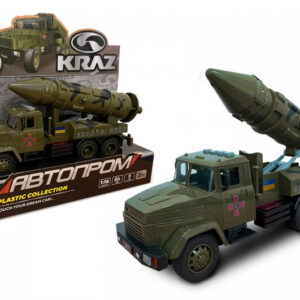 Військова техніка АВТОПРОМ КРАЗ KR-2202-03 батар., світло, звук, відкр. двері, короб. 32,5*19*12см