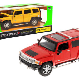Машина металева 68240A 1:24 Hummer H3, 2 кольори., на батарейках, світло і звук , відкриваються двері, капот і багажник, в коробці 25x10x13 см АВТОПРОМ