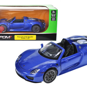 Машина металічна 68243A "Автопром",1:24 Porsche 918 Spyder, батарейки світло, звук, відкриваються двері, капот, коробка 25*12,5*10 см