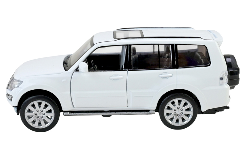 Машина металева 68463W 1:33 "Mitsubishi Pajero 4WD Turbo", на батарейках, світло, звук, відкриваються двері, коробка 18x9x8 см АВТОПРОМ - Зображення 3