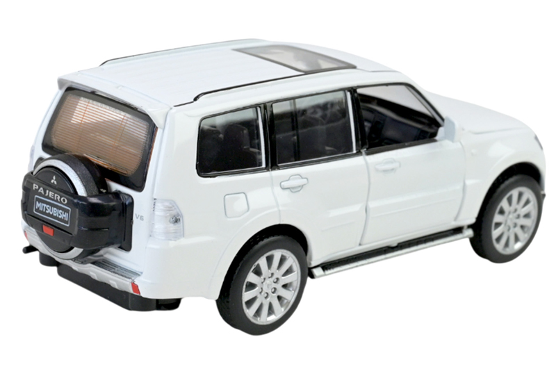 Машина металева 68463W 1:33 "Mitsubishi Pajero 4WD Turbo", на батарейках, світло, звук, відкриваються двері, коробка 18x9x8 см АВТОПРОМ - Зображення 4
