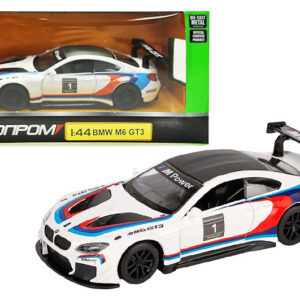 Машина металева "Автопром" 4368, 1:44 BMW M6 GT3,1 колір, відкриваються двері, в коробці р. 14,5*6,5*7см