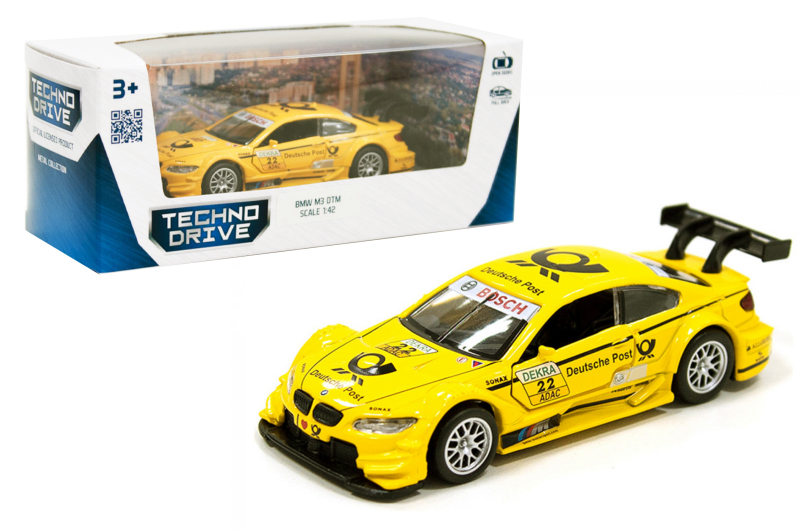 Машина 250257 "BMW M3 DTM" жовта TECHNODRIVE