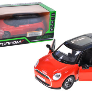 Машина металева 68740(O) 1:28 MINI COOPER, на батарейки, світло, звук, відкриваються двері, коробка 18x9x8 см АВТОПРОМ