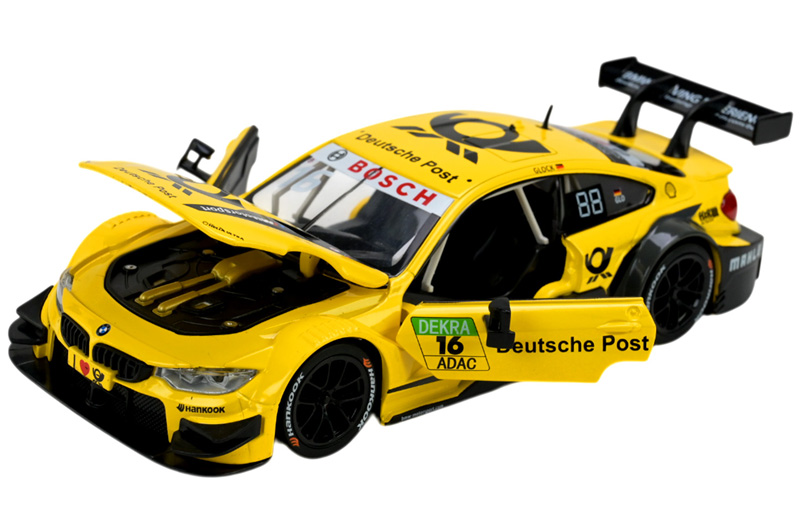 Машина металева "АВТОПРОМ" 68256B(Y) 1:24 BMW M4 DTM, батарейка, світло, звук, відкр.двері, кор. 24,5*12 см - Зображення 5