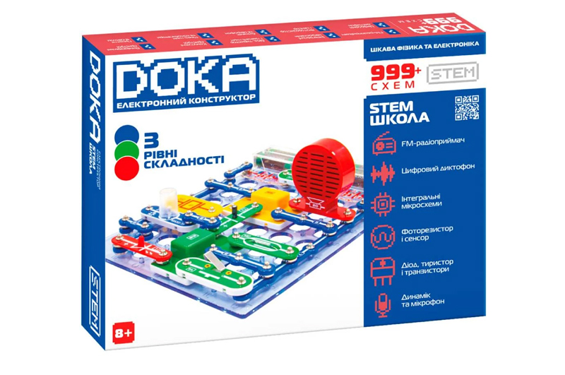 Конструктор електронний D70708 ШКОЛА "999+ СХЕМ" DOKA - Зображення 7