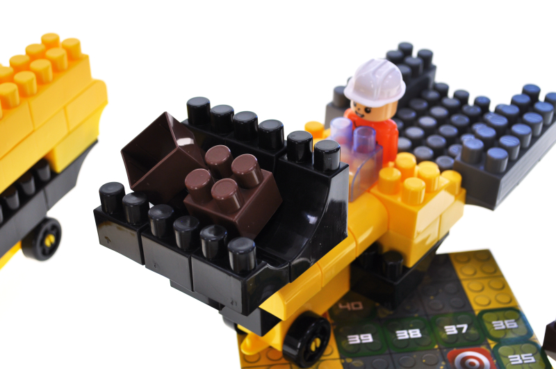 Конструктор блочний QB300-204 "Block&Steps: Мегабудівельник" + ходилка і меморі гра 3в1, 125дет. qbee - Зображення 7
