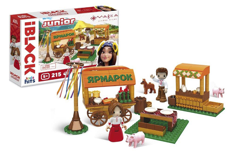 Конструктор PL-921-522 JUNIOR МАВКА, 215 деталей, 2 фігурки, наліпки, татуювання, в коробці 37,5x26x6см Kids hits IBLOCK