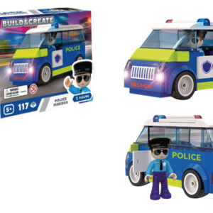 Конструктор IBLOCK JUNIOR KH41/002/4 Police Van 117 деталей, коробка р. 24x16x6 см Kids hits