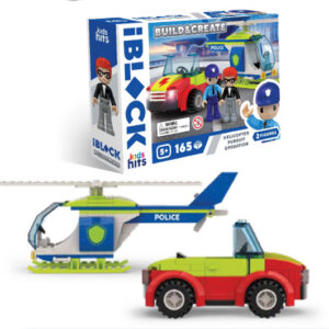 Конструктор IBLOCK JUNIOR  KH41/003/1 165 деталей Helicopter Pursuit Operation коробка р. 24x16x6 см Kids hits