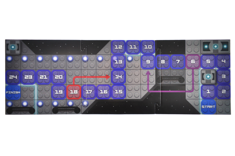 Конструктор блочний QB300-105 "Block&Steps: Зоряний Корабель" + ходилка і меморі гра 3в1, 40дет. qbee - Зображення 8