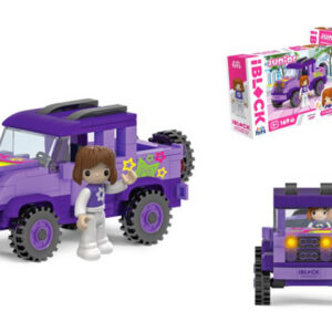 Конструктор Kids hits IBLOCK JUNIOR  KH08/002/3, Дівчатка, Рухайся на джипі,189 дет,компл. фігур, інстр., наліпки,короб. 24*16*6