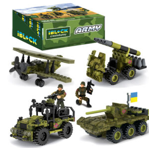 Конструктор IBLOCK, PL-921-425, Армія, 83-140дет., 4вида, р-р уп-ки 22*4,5*14см, р-р дисп.бокс. 44,2*19,5*14,5см