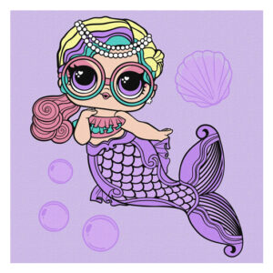 Набір для розпису по номерах 40x40 см KHO6263 "L.O.L. Mermaids Miss Sea" Ideyka