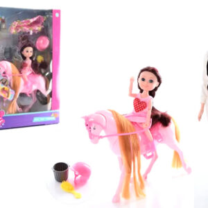 Лялька "Miss Gaga" з дитиною на коні, в коробці 51811 р.32,5*9*35см