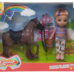 Лялька KQ129 з коником в коробці р.25,5x20x7см YG Toys