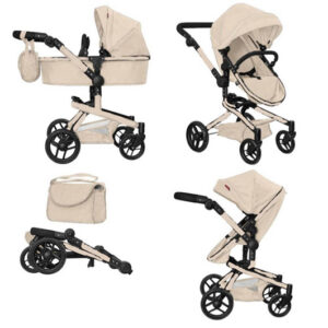 Коляска для ляльки 9695 FORTUNA 2в1 CREAM з сумкою метал. кор.54.5x14.5x38.5 CARRELLO