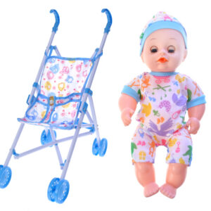 Візок з лялькою сидячий H01-63 в кульку р.62x20см YG Toys