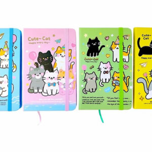 Блокнот на гумці 763692ML, А5 13.6×20.8 cm, 80 арк.,тверда обкладинка Cute Cat